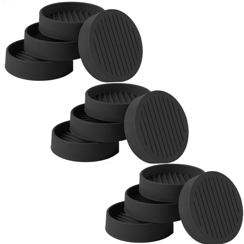 Jayen 2x2 Round Rubber Furniture Caster Cups, Anti-Sliding Furniture Pads Bed Stopper Floor Protectors with Grip - Protect Any Flooring - Image 1